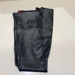 Snakeprint spanx faux leather leggings